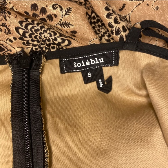 Soieblu Black Nude Floral Lace Paisley Sleeveless Maxi Dress Size S - Picture 8 of 9